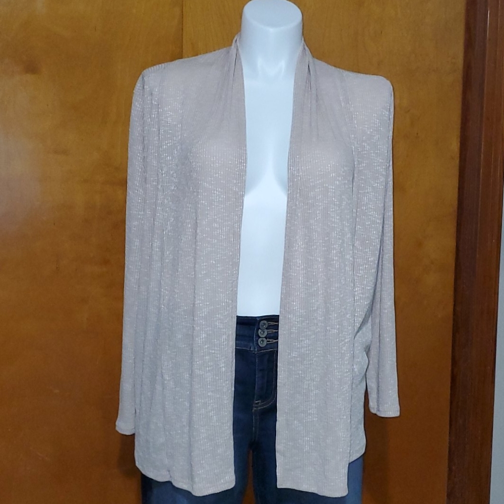 XL a.n.a beige open cardigan NWT petite